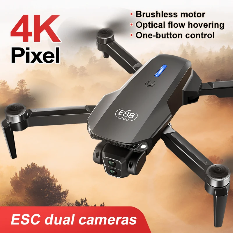 โดรนโดรน E88 Plus ใหม่: 90 °   - Drone Battery Case บทวิจารณ์และราคา