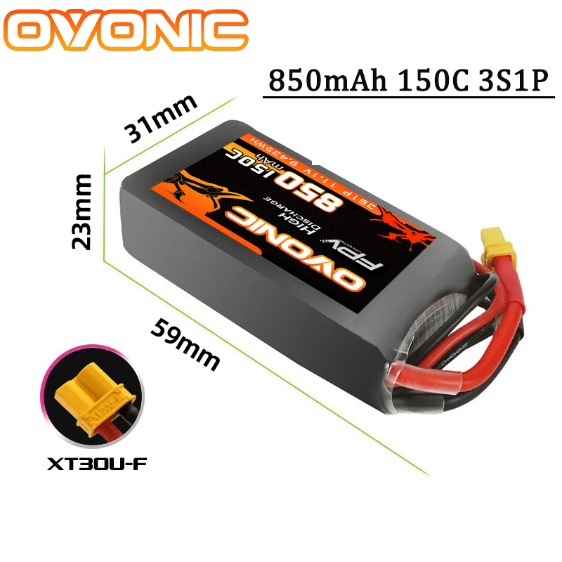 แบตเตอรี่ OVONIC 150C 850mAh L - Drone Battery 4S บทวิจารณ์และราคา