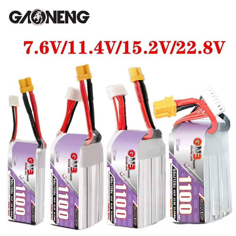 GNB 1100mAh 2S 3S 4S 6S 60C/12 - Drone Battery Connector บทวิจารณ์และราคา