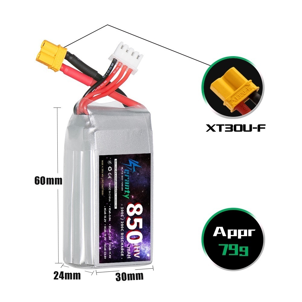 1/2/3PCS TERANTY 3S 11.4V แบตเ - Drone Battery Connector บทวิจารณ์และราคา